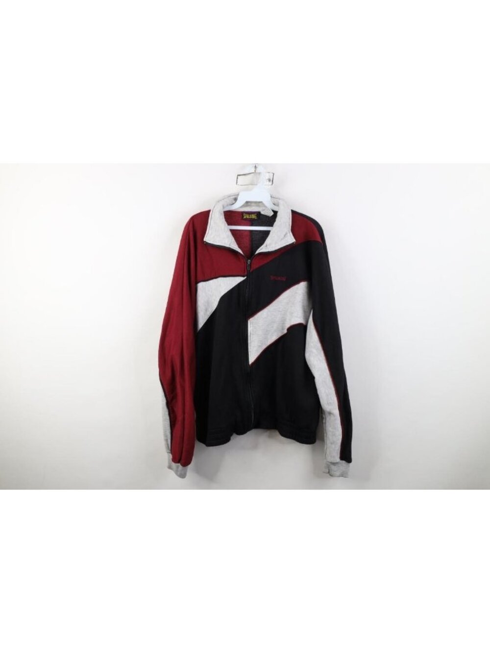 Vintage 90s Spalding Basketball Mens Large Color Block Warm Up Track Jacket